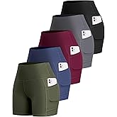 LZYVOO Biker Spandex Shorts Women, High Waisted Tummy Control Workout Yoga Shorts with Pockets