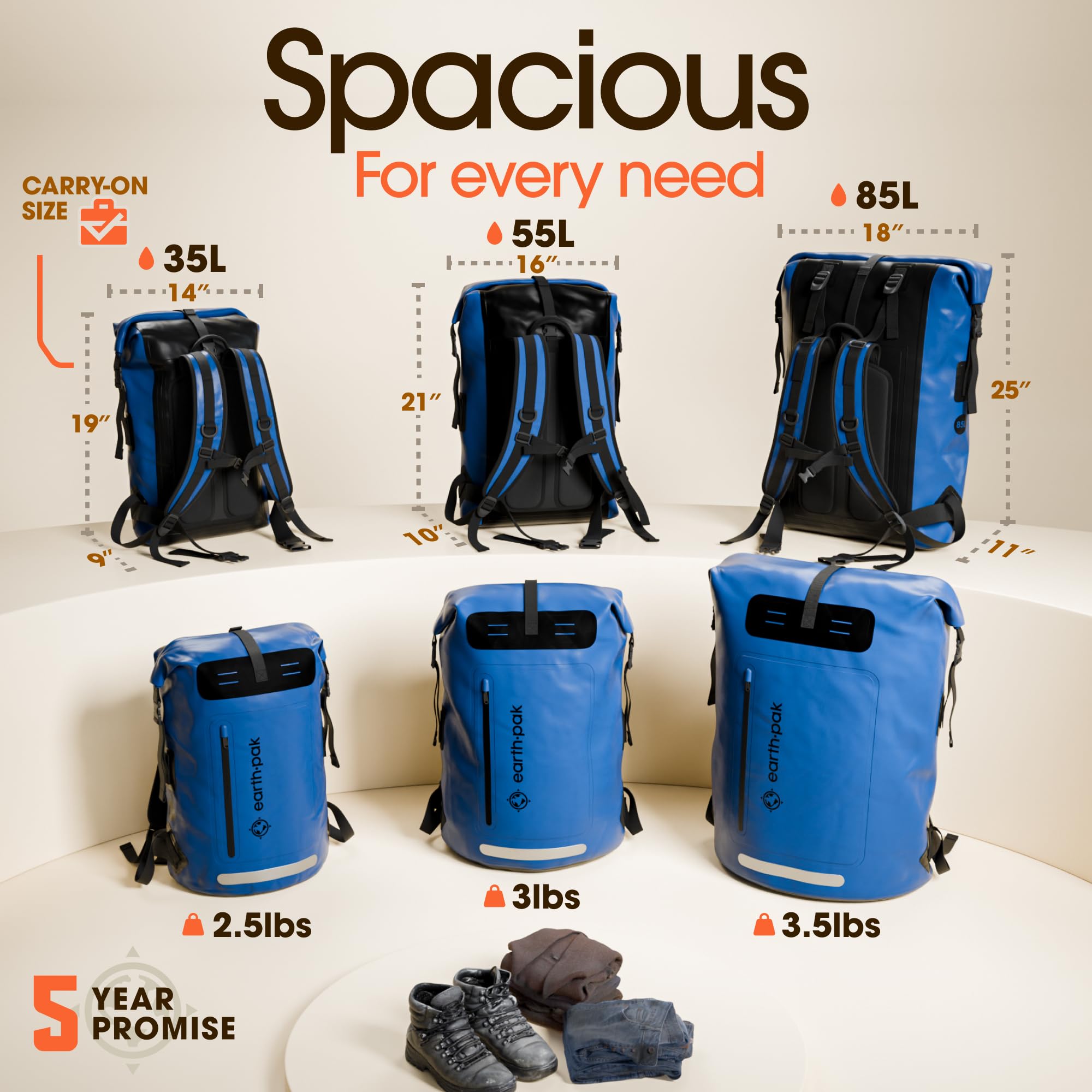 Earth Pak Waterproof Backpack
