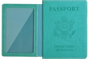 labato Passport Holder Women, Passport Wallet Travel Document Organizer, Waterproof Cruise Accessories Must Haves, Travel Essentials PU Leather Passport Cover for Women Men, Mint