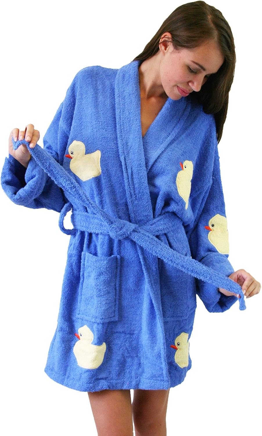 Aegean Apparel Rubbery Ducky Bathrobe at Amazon Women’s Clothing store