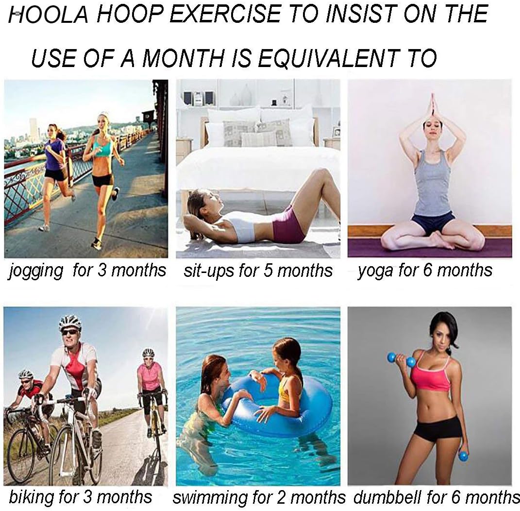 Hoola Hoop for Adults,Weighted Hoola Hoop for Exercise-2lb,8 Section Detachable Design-Professional Soft Fitness Hoola Hoop(blue-Gray): Sports & Outdoors