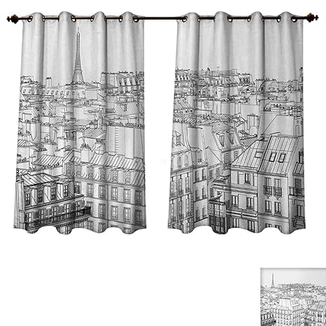 Amazon Com Anzhouqux Paris Bedroom Thermal Blackout