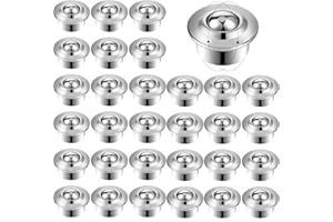 UBAMDOM 30 Pcs 5/8 Inch Roller Ball Transfer Bearings, Carbon Steel Round Ball Transfer Unit, Universal Rotation Roller Ball Casters for Conveyor, Roller Stand, Transmission (Cy-15h, 1.2 x 0.8 Inch)