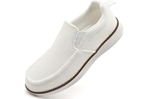 QIJGS Mens Shoes Loafers Casual Slip on Sneaker Boat Shoe Lightweight Walking Sneakers Non Slip Breathable Business Shoe