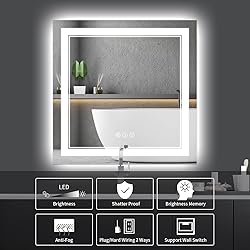 ISTRIPMF 36 x 36 Inch Led Mirror for