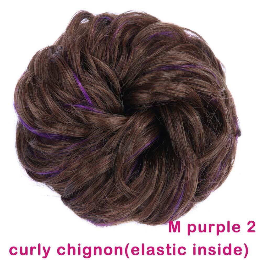 Amazon Com Synthetic Fiber Curly Hair Bun Elastic Band Hair Ring
