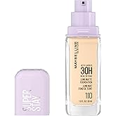 Maybelline Super Stay Lumi-Matte Foundation, Lightweight and Buildable Full Coverage Foundation Makeup For Up To 30HR Wear, 110, 1 Count