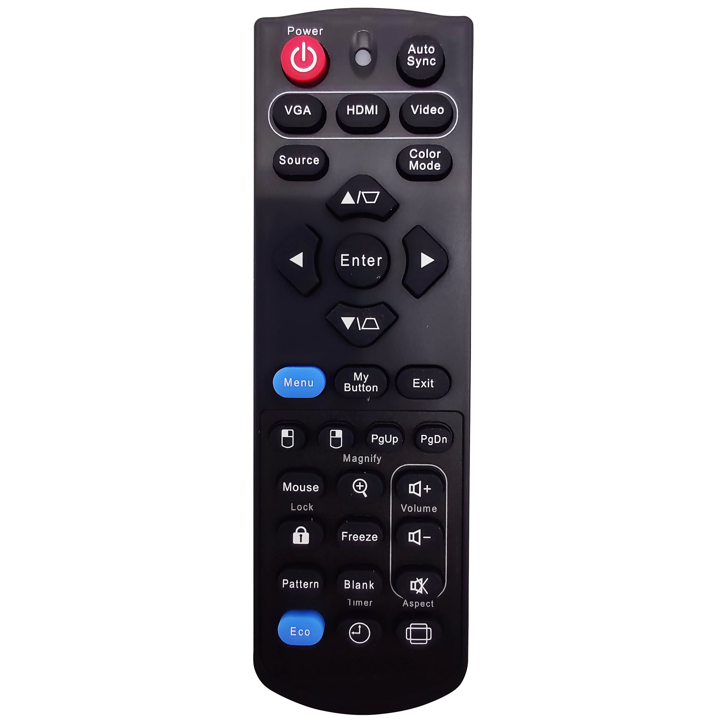 Leankle Remote Controller XX5040005400 for Vivitek Projectors DS262, DS272, DW265, DW275, DW284-ST, DX251, DX255, DX263, DX273, DX281-ST, DX282-ST, DX283-ST