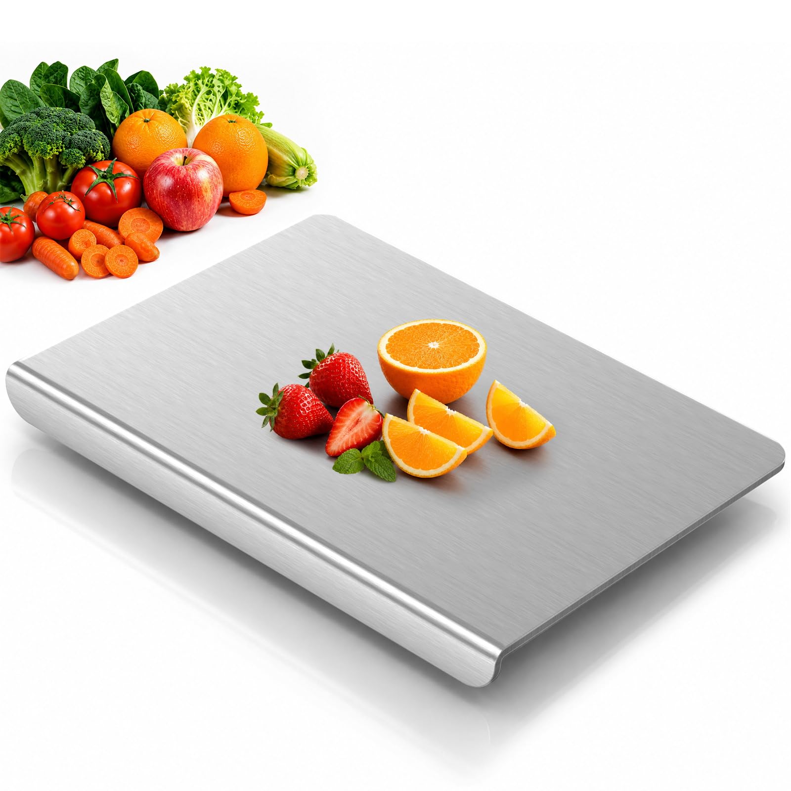 Titanium Cutting Boards for Kitchen, Pure Titanium, 20 x 16 Inch | Non-Toxic Chopping & Kneading Board with Cutting Mat, Dish