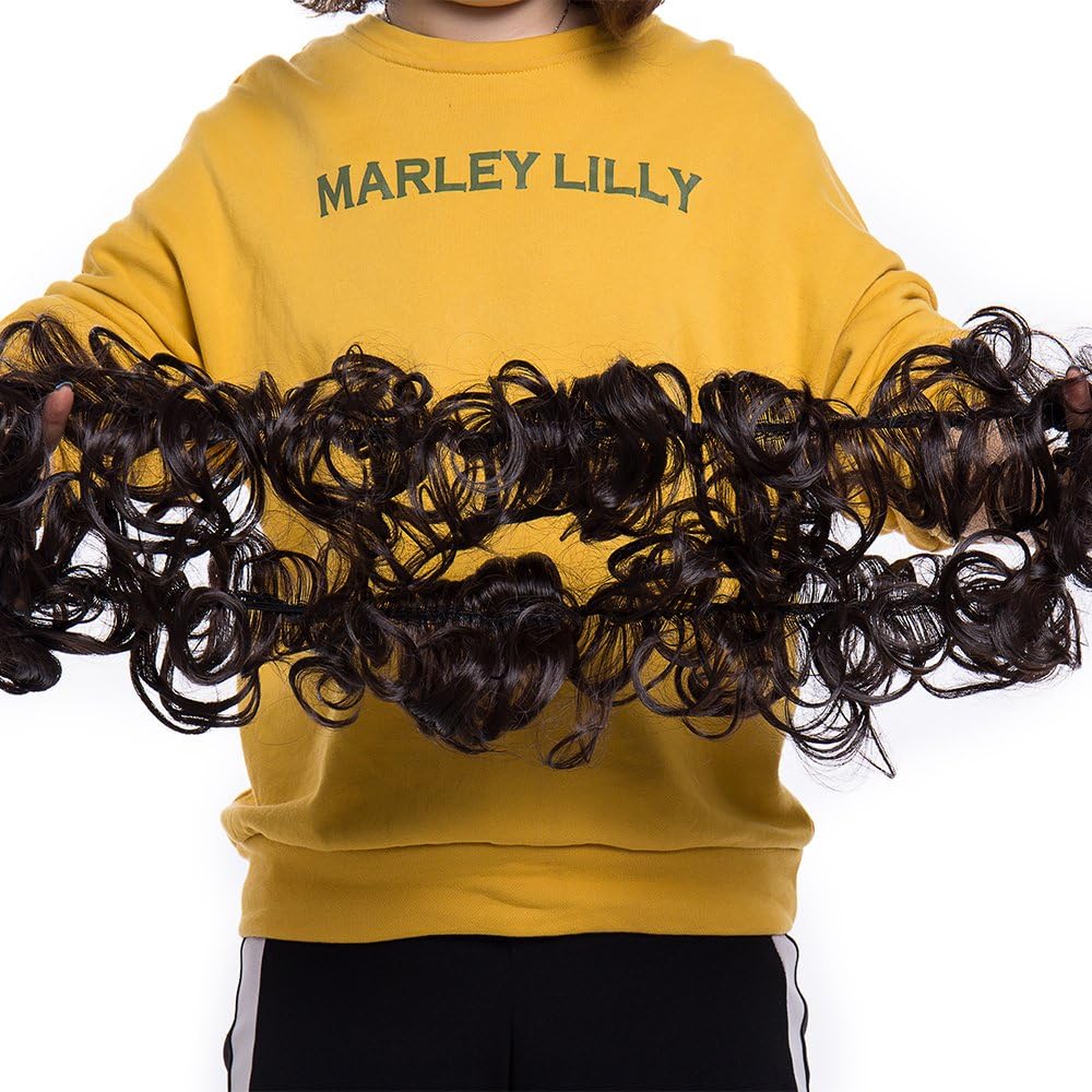Long Hair Bun Scrunchy Scrunchie Up Do Hairpiece Curly Messy Hair Ribbon Ponytail Extensions Wavy - Medium Brown - Image 5