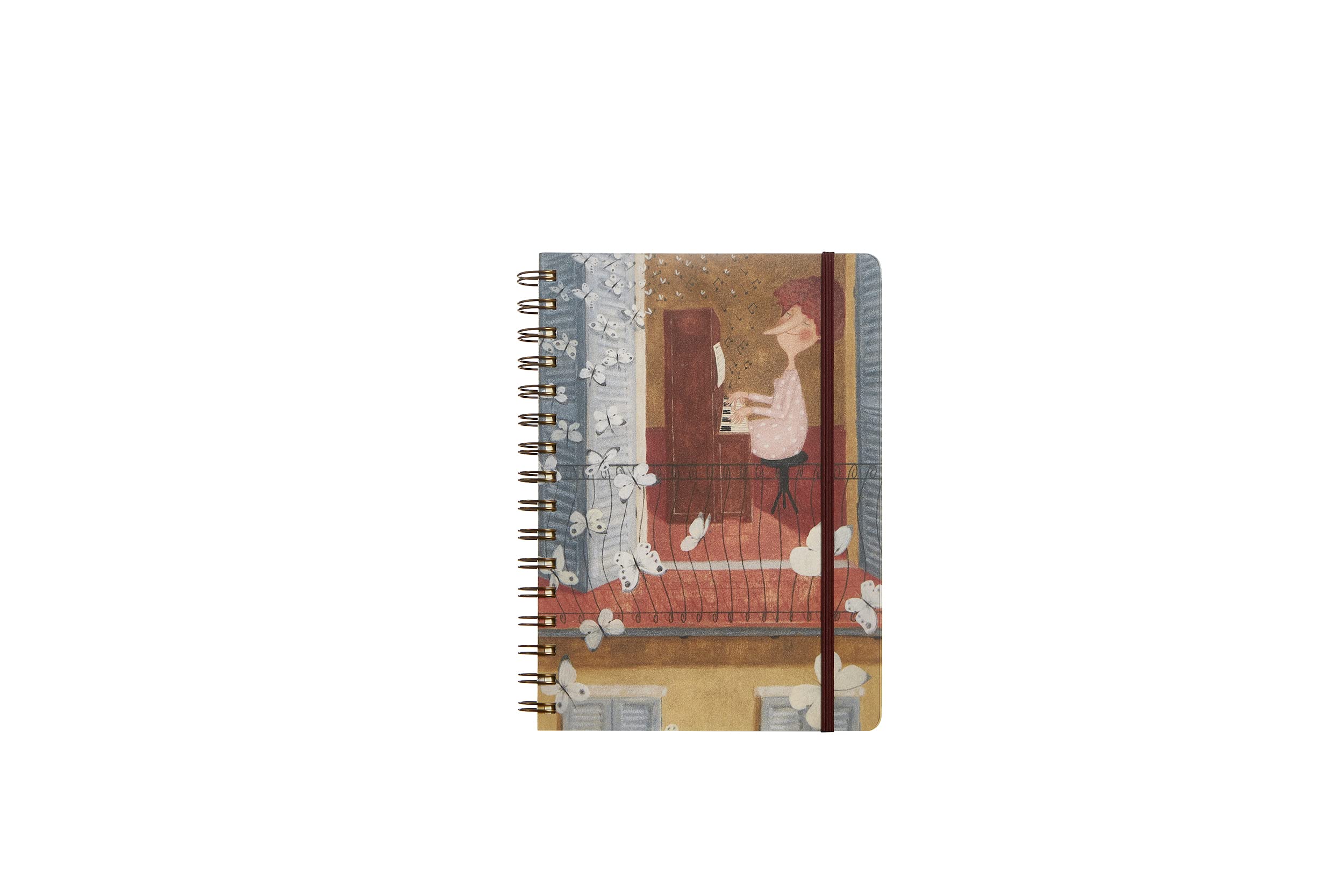 LE NASUTE - A5 Hardback Notebook with Document Holder, Notebook with Rings A5, 120 Pages (40 Lines + 40 Squares + 40 Smooth) for Office, Home, School and Secret Diary Reminder - Dream Theme
