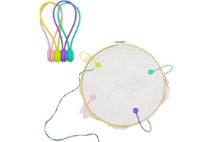 MAGNEECH 4 pcs Needle Minders Magnetic Cross Stitch Fabric Clips, Macron Color Magnetic Needle Minder, Perfect Cross-Stitch Embroidery and Needlework Accessories, Ideal Gift for Craft Enthusiasts