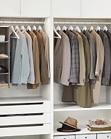 SONGMICS Wooden Hangers 20 Set Coat Hangers with Shoulder Notches 360° Hook view 7