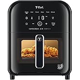 T-fal Infrared Air Fryer, Premium Infra-heat Technology, 7-in-1, 5L/ 5.3 QT, No-Preheating, Visible Window, 7 Cooking Program