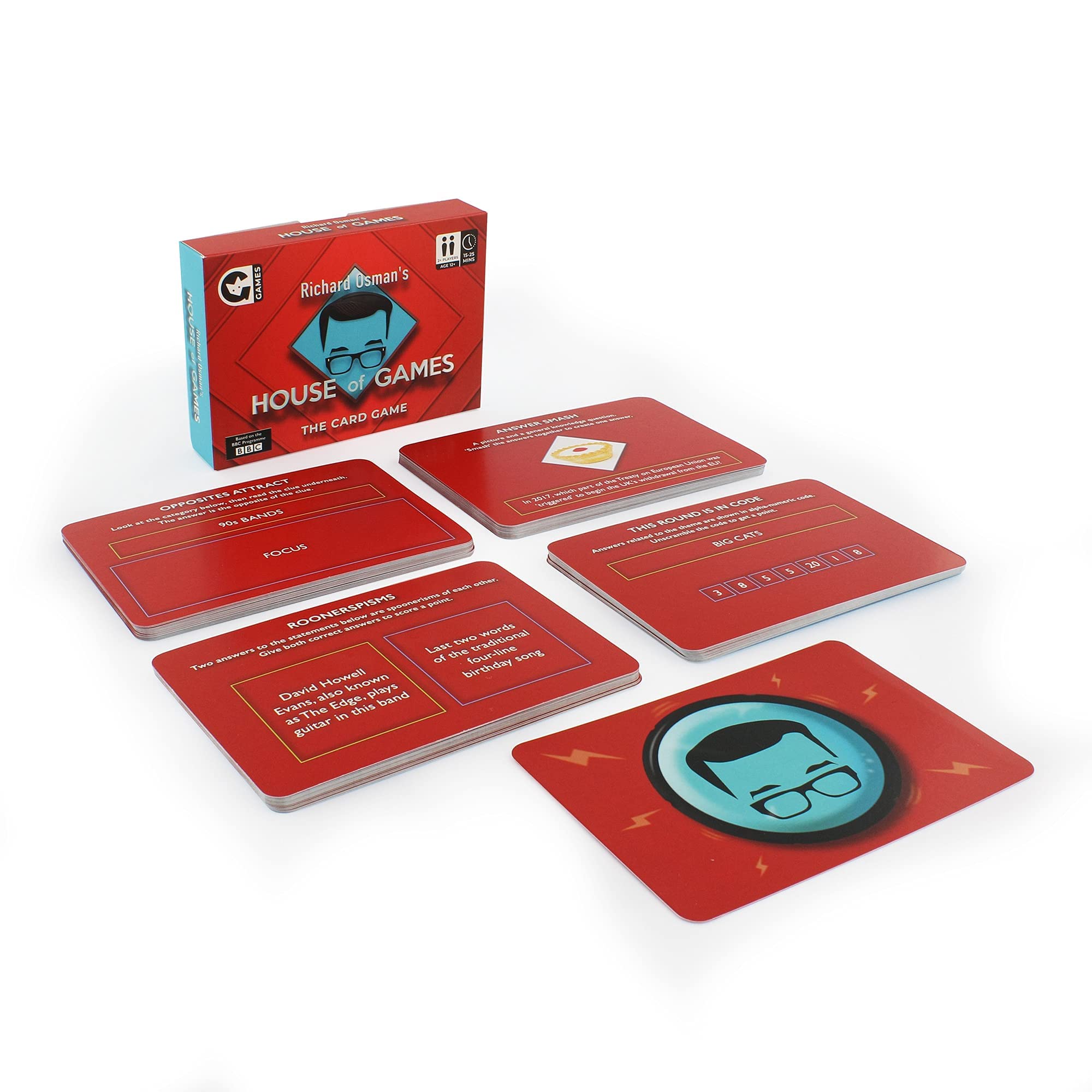 Ginger Fox Richard Osman's Official House Of Games Card Game - Based on BBC Series - Hilarious Trivia Challenges
