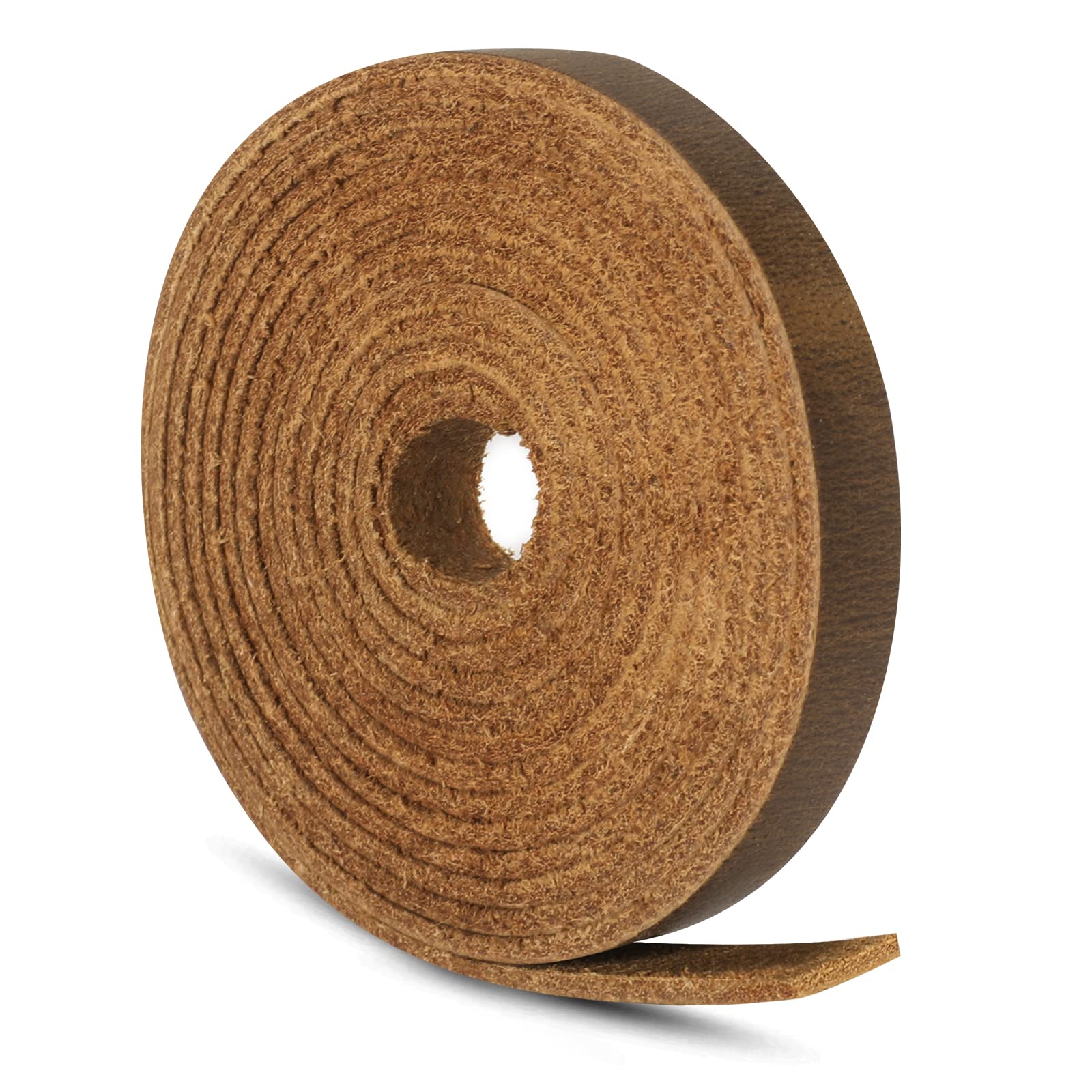 Photo 1 of Ringsun1/4 Inch Wide Flat Leather Strips for Crafts, Full Grain Leather Straps Cord String for Crafts, Tooling (2mm Thick 72.5 Inches Long Dark Brown)