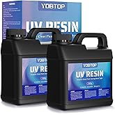 YOBTOP UV Resin 2000g, Upgraded Large Capacity Crystal Clear Uv Resin Set, Odorless, Hard and Fast Curing, Suitable for Jewelry Making, Handmade DIY Crafts, Coating and Casting