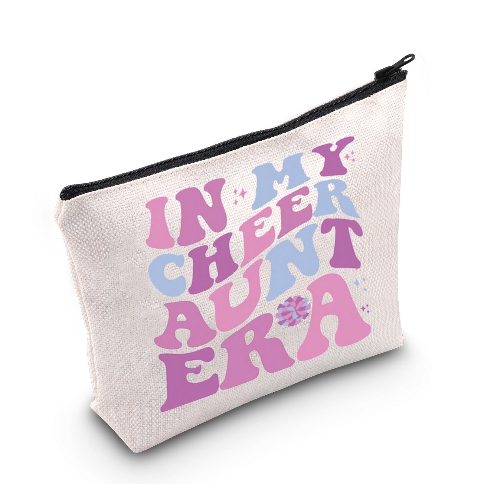 Cheer Aunt Makeup Bag Cheer Mom Gifts in My Cheer Aunt Era Zipper Pouch Cheerleading Gifts (Cheer UK)
