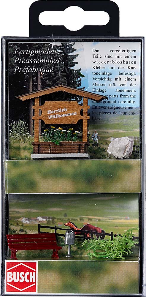 Welcome to our town sign - German