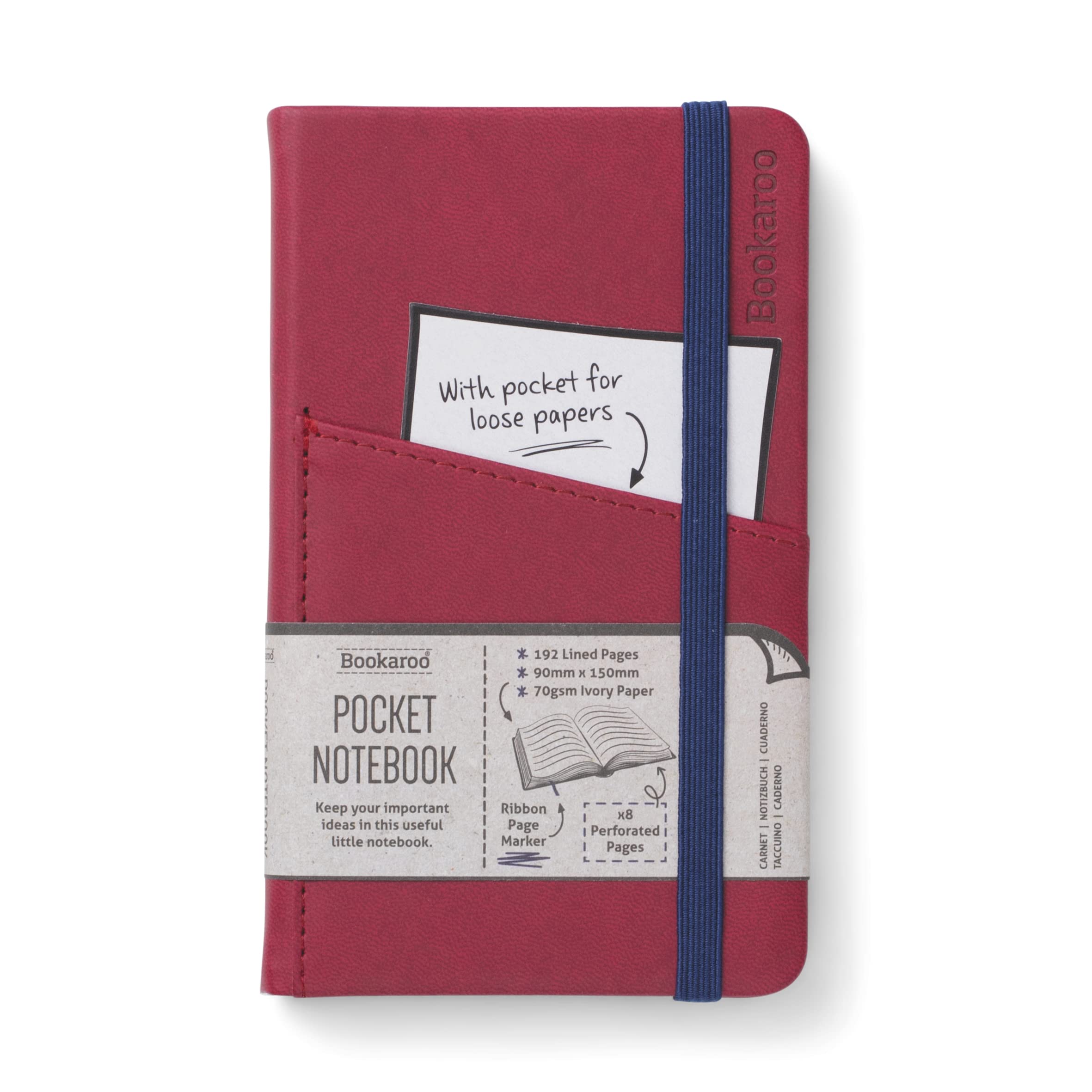 IF Bookaroo A6 'Pocket' Notebook - Dark Red