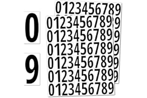 TOWNSTIX 600 Pieces, 1" - Vinyl Number Stickers, Waterproof Stick On Numbers - Black Numbers