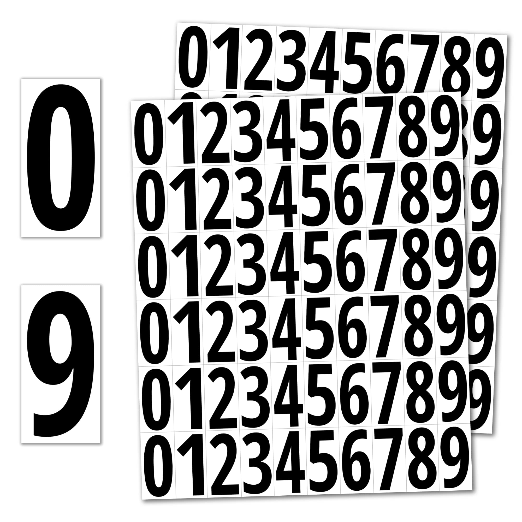 600 Pieces, 25mm - Number Stickers, Waterproof Vinyl Stick On Numbers - Black Numbers — image 1