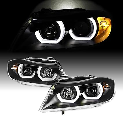 AKKON Faros delanteros para BMW E90 Sedan & Wagon [Estilo Halógeno ...