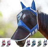 Harrison Howard CareMaster Pro Luminous Horse Fly Mask XL Ears UV Protection
