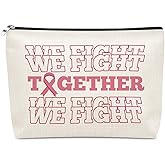 Breast Cancer Gifts for Woman Chemo Makeup Bag Breast Cancer Awareness Party Gifts for Daughter Friend Cosmetic Bag with Zipper Chemo Patients Essentials Christmas Birthday Gift for Her Travel Pouch