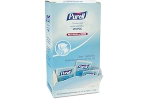 PURELL Cottony Soft Individually Wrapped Hand Sanitizing Wipes, 5" x 7", 120/Box