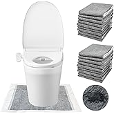 30 Pack Disposable Toilet Mats,Absorbent Toilet Floor Protector Non-Slip Bathroom Potty Training Mats,U Shaped Toilet Mat for Potty Training, Anti-Urine Commode Mat for Children
