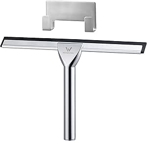 WEISSENSTEIN Limpia mamparas Ducha | Rasqueta limpiacristales Ducha | Espatula baño con Soporte para Pared Adhesivo
