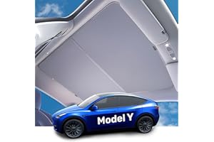 GENERIC GENANY 2025 Upgraded Interior Gray Tesla Model Y Sunshade Roof, Heat Insulation Foldable Sunshade, Essential Tesla Model Y Accessories for Sun and Heat Protection