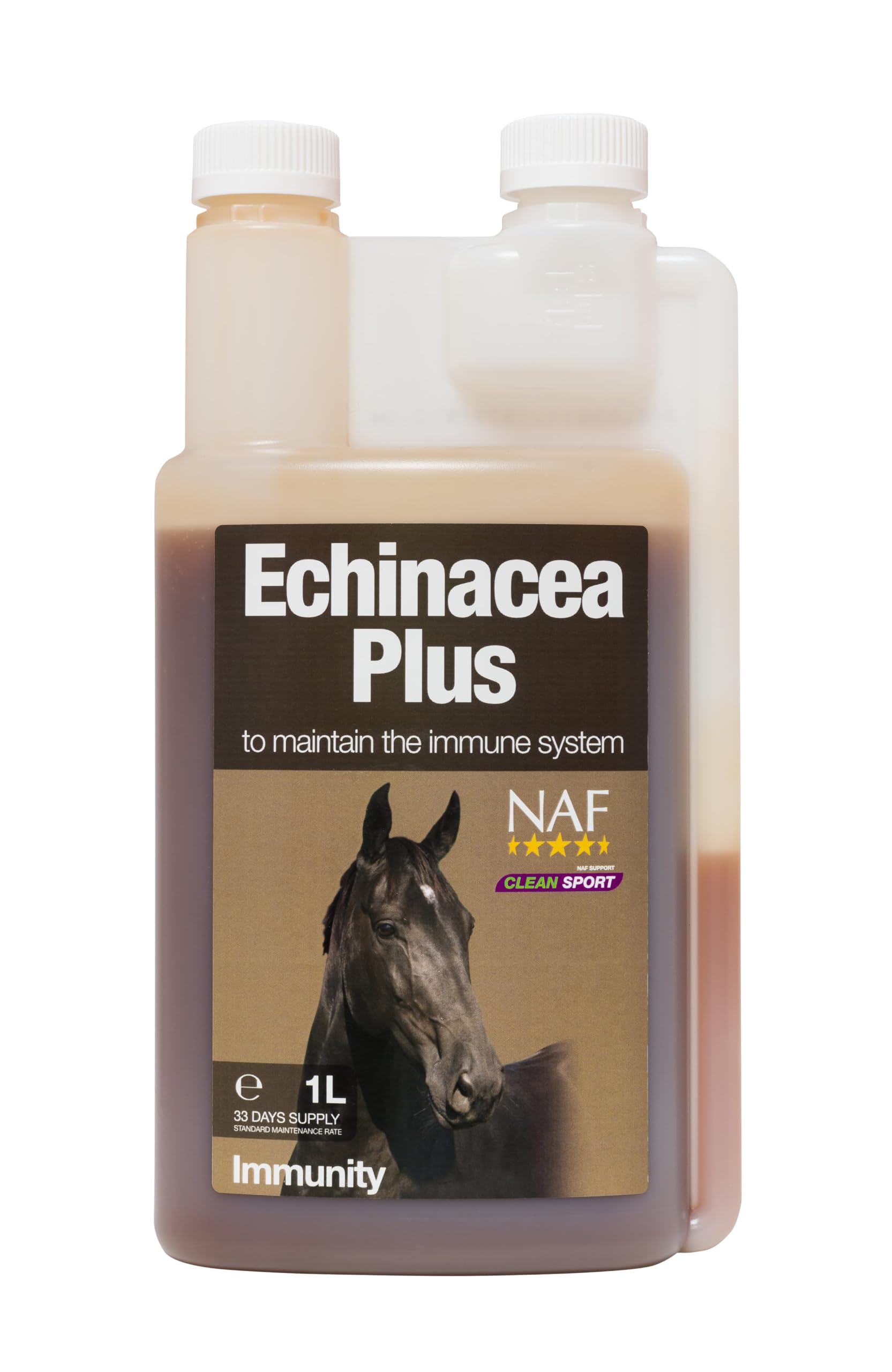 NAF Echinacea Plus 1L – Liquid Immune Support for Horses – With Echinacea & Herbal Extracts – Promotes Natural Immunity & Recovery – Ideal for Daily Use