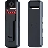 1080P HD Mini Body Camera, Wearable POV Security Cam with Night Vision | 4HR Battery, Motion Detection and Loop Recording, Body Cam for Meeting, Guard and Personal Use