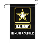 US Army Home of a Soldier Armed Forces Rangers United State American Military Veteran Retire Official Vintage Applique Banner Small Garden Flag Yard Lawn Proch, Made in USA
