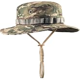 GLORYFIRE Military Tactical Boonie Hats for Men Women Hunting Fishing Cap | Foldable Fishing Hat, UV Protection, Ventilated Crown, Breathable, Adjustable Chin Cord, Hunting Fishing Outdoor