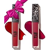 The Lip Bar - Nonstop Liquid Matte Lipstick Mini 2-Pack, Bawse Lady (Blue Red) + Rich Auntie (Deep Berry) - High Pigment - One Swipe - Long Lasting - Jojoba Oil & Vitamin E - Vegan - .05 fl oz each