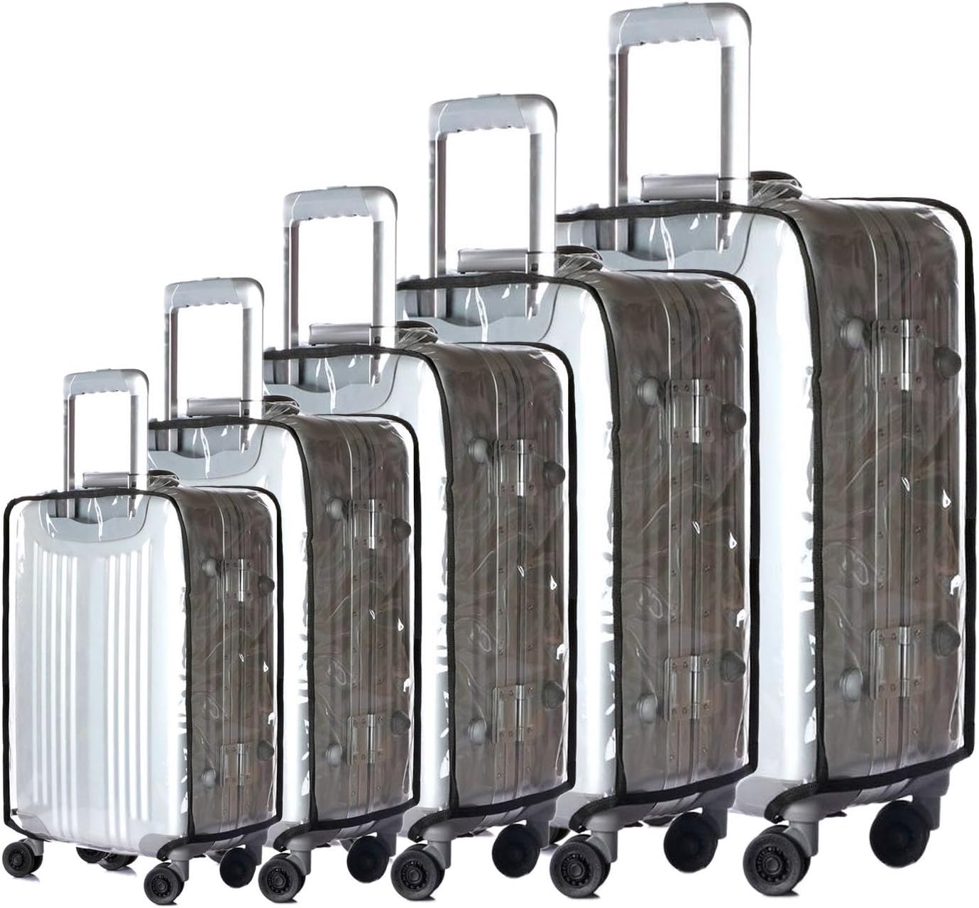 BlueCosto (Clear PVC) Travel Luggage Protector Suitcase Covers 20"22"24"26"28"