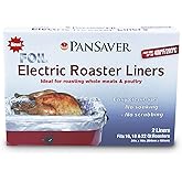 PanSaver 45950 Foil Electric Roaster Liner Pack of 4 - Fits 16-22 Qt Roasters - up to 400 Degrees
