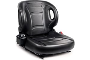 SEATIN Universal Forklift Seat W/Switch,Retractable Safety Belt fits Toyota Forklift Aftermarket,Tractor,Skid Loader,Excavator,Dozer,Backhoe,Telehandler,UTV,ATV