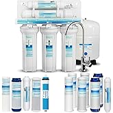 Geekpure 5 Stage Reverse Osmosis Drinking Water Filter System 75 GPD - with Extra 7 Filters