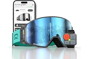 SKIWARRIOR Multifunctional Smart Bluetooth Ski Goggles with Walkie-Talkie, Anti-Fog Zeiss Lens, Music & Call Function