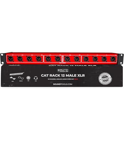 CAT Box FX – Stage Box XLR Femmina Con Cavo CAT Schermato, Colore Rosso