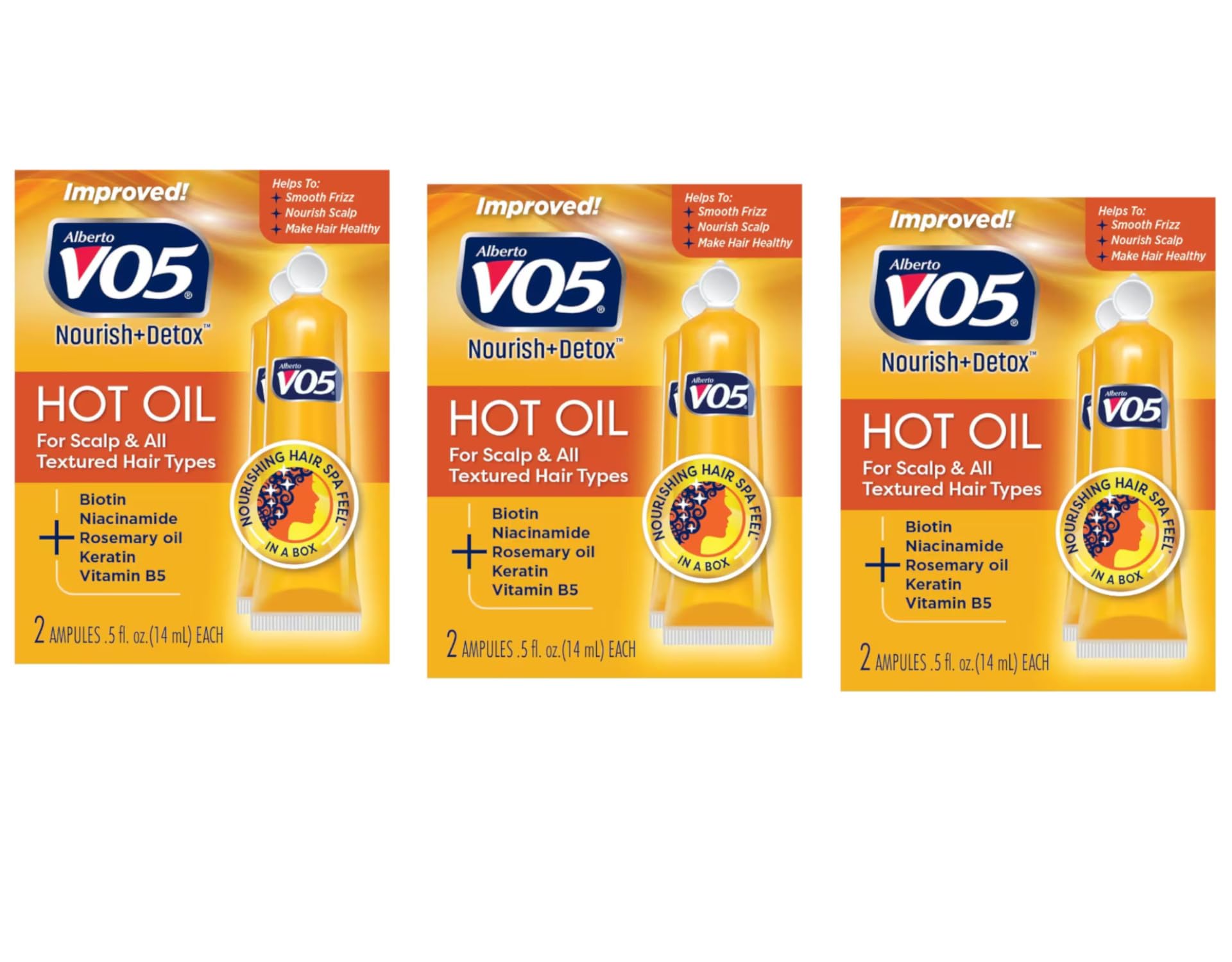 Vo5 Hot Oil Therapy Treatment 2 Count 0.5oz (3 Pack)