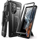 SUPCASE Unicorn Beetle Pro Series Case for Samsung Galaxy S22 Ultra 5G (2022 Release), Full-Body Dual Layer Rugged Belt-Clip & Kickstand Case Without Built-in Screen Protector (Black)