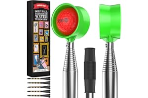 XSMSGO 9Ft/12Ft Telescopic Stainless Steel Golf Ball Retriever for Water, High Durability Double Sided Golf Ball Picker Upper, Men's and Women's Golf Accessories Gifts.