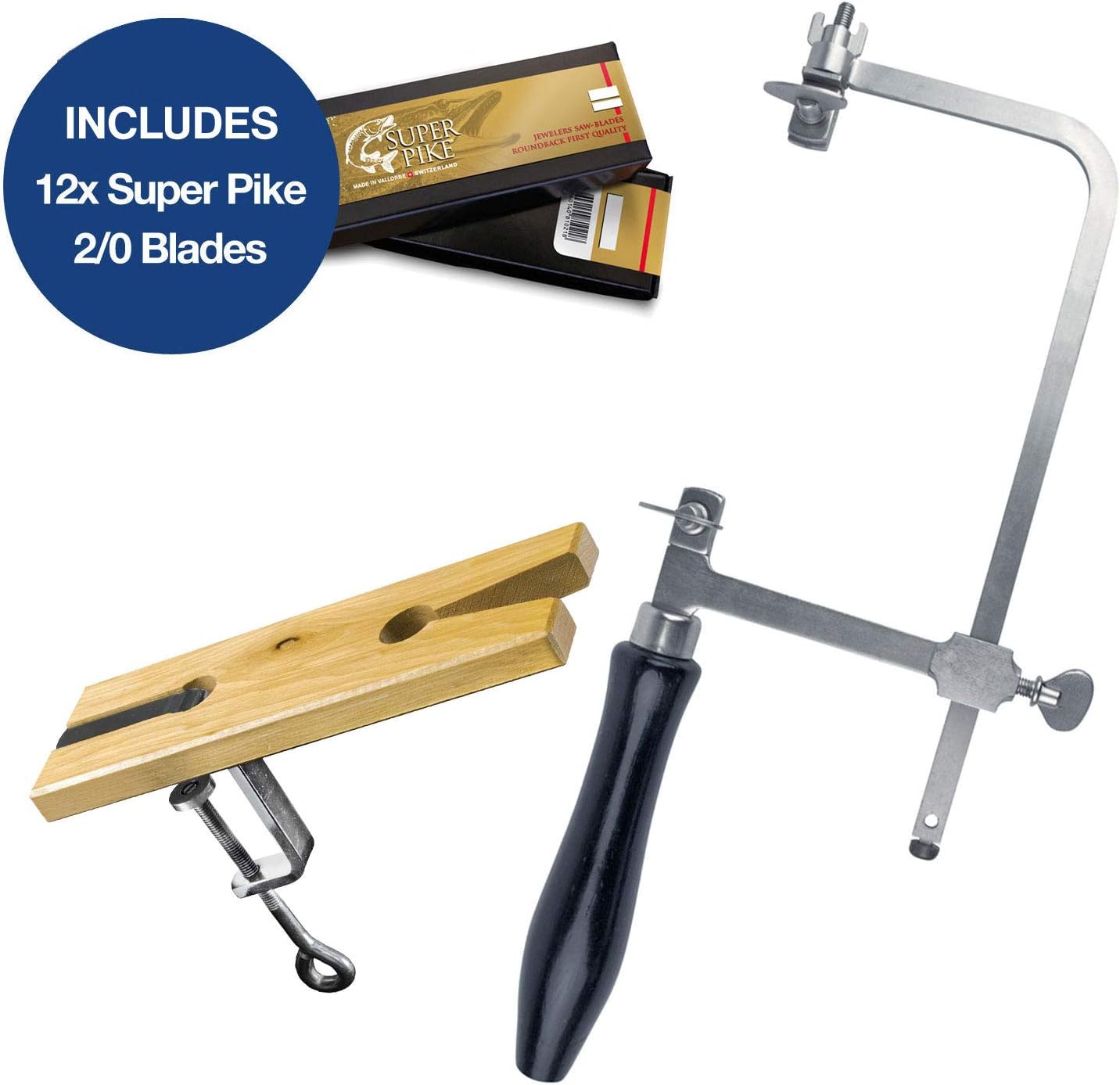 Cooksongold Jewellery DIY Repair Set, Adjustable Piercing Fret Saw