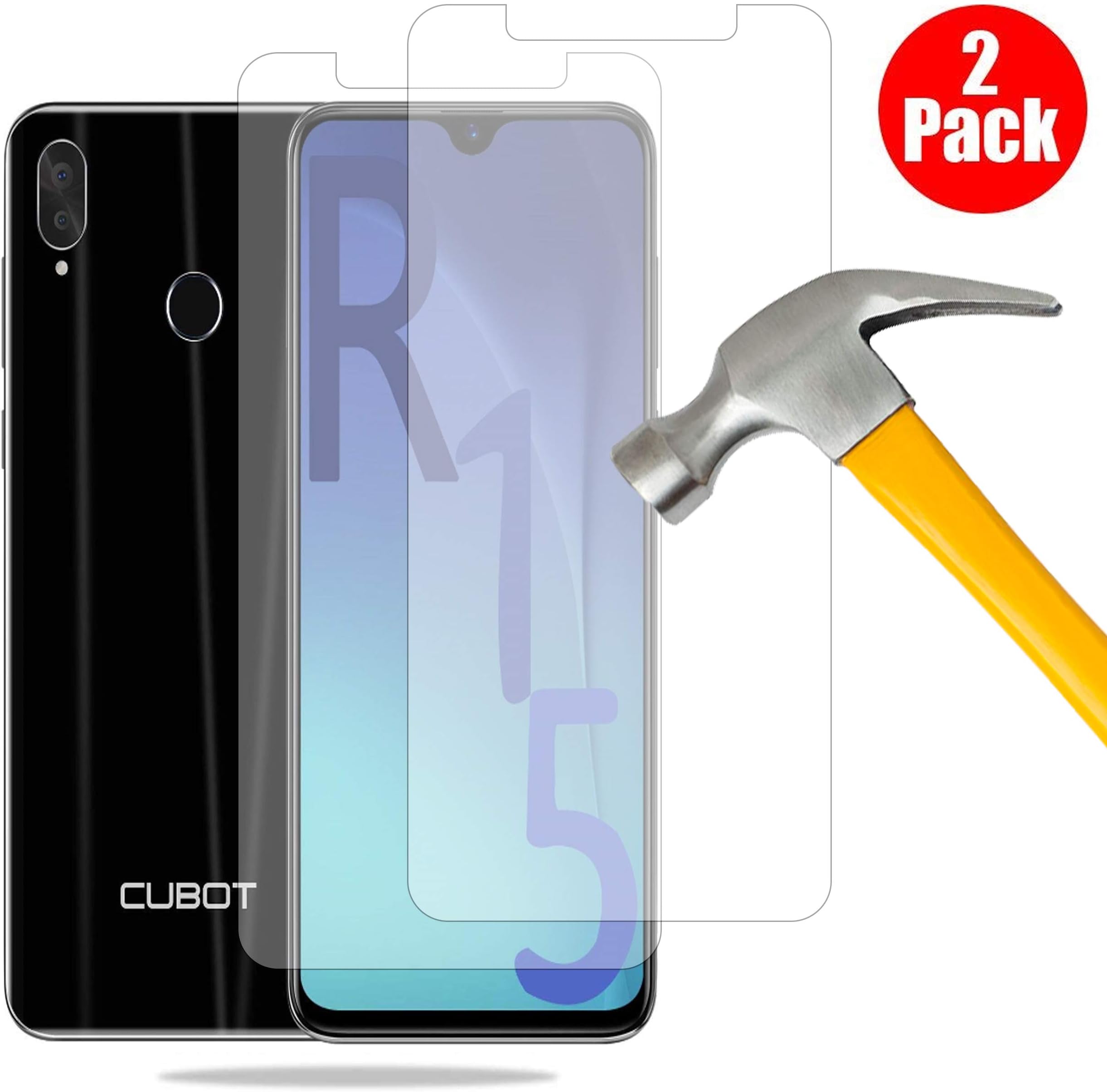 CUBOT KINGKONG MINI [2 Pack]Tempered Glass Screen Protector 18:9 Premium Protection Film (9H * 2.5D, 0.33mm thick)