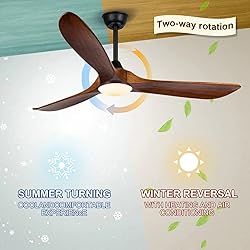 Farmhouse Rustic Ceiling Fans with Lights, 60 inch